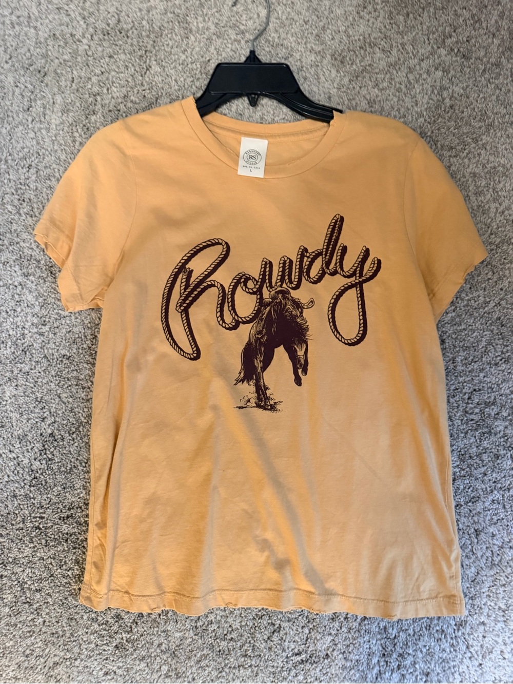 Rowdy Graphic Tee - Golden Yellow Short Sleeve Women’s Top